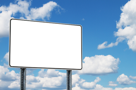 White Street sign Billboardの写真素材