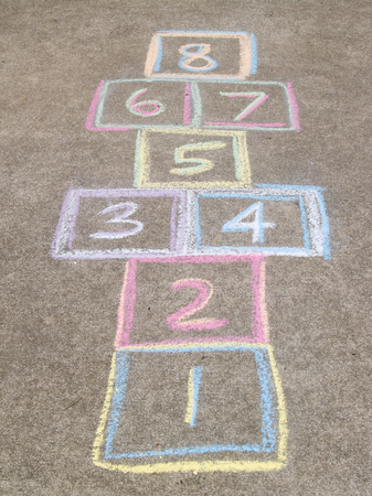 Hopscotch Game Backgroundの写真素材