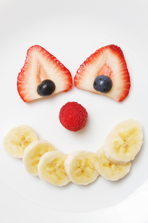 Fruit Face Plateの写真素材