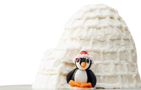 Penguin Food Sculptureの写真素材