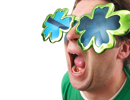 Shamrock Glasses Manの写真素材