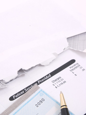 Medical Bill and Checkbookの写真素材