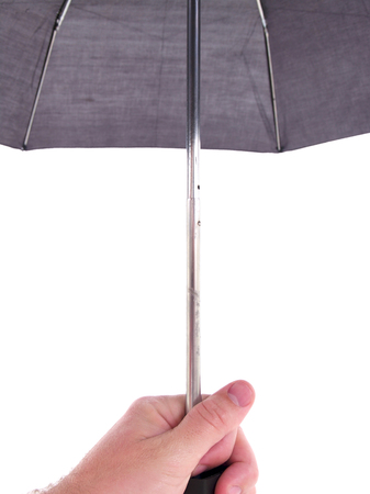 Hold black umbrellaの写真素材