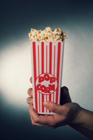 Popcorn in Movie Theaterの写真素材