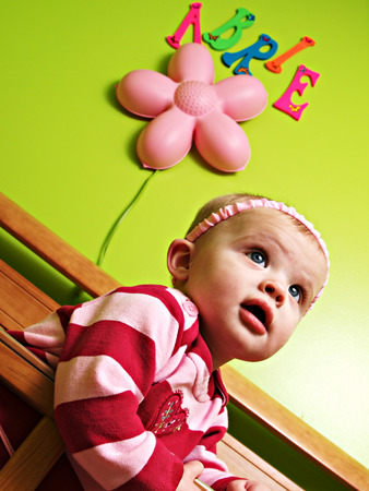 Baby Girl Twin Sistersの写真素材