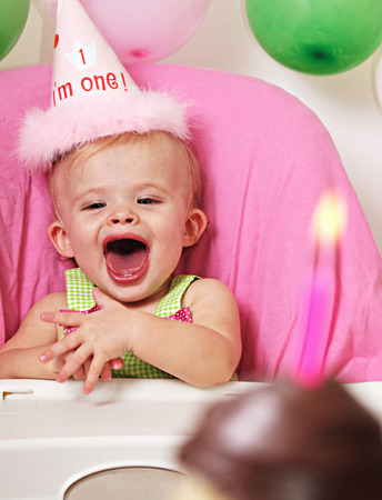 Little Girl Birthdayの写真素材