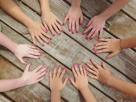 Group of girl handsの写真素材
