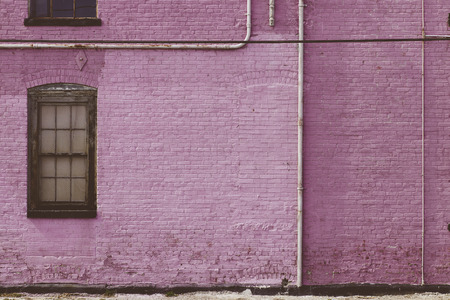 Pink Purple Brick wallの写真素材
