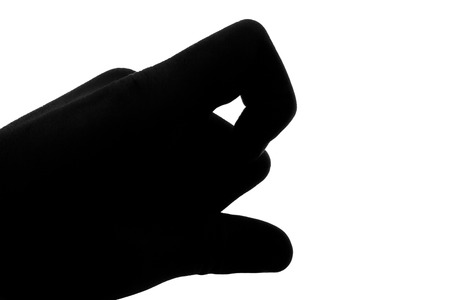 Hand Puppet Silhouetteの写真素材