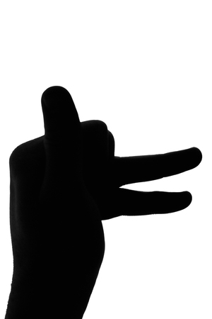 Hand Puppet Silhouetteの写真素材