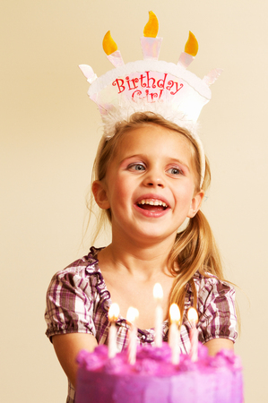 Little girl birthdayの写真素材