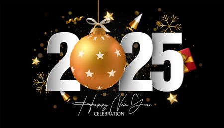 Happy New Year and Merry Christmas background for your flyers, invitation, party posters, greetings...
