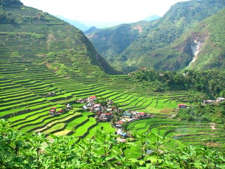 Batad Village and Rice Terracesの写真素材