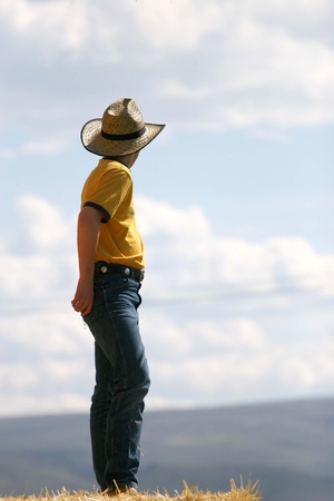 Daydreaming Cowboyの写真素材