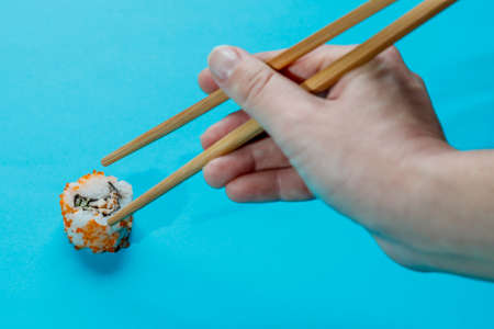 asian food sushi on wooden tableの写真素材