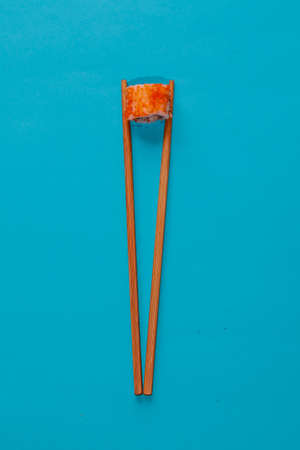 asian food sushi  on wooden tableの写真素材