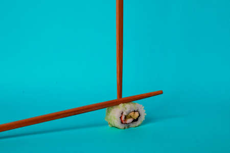asian food sushi on wooden tableの写真素材