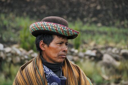 Ayacucho. November 9, 2015 - technological leader of the peasant community of Chakicochaのeditorial素材