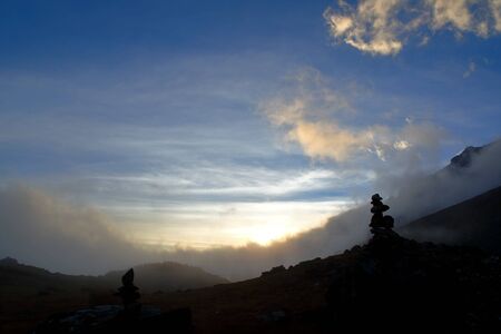 Beautiful sunset witnessed from the Huaytapallana mountain range.