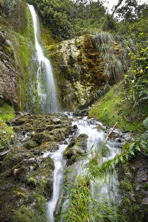 Waterfall inside forest in Santo Domingo de Acobamba
