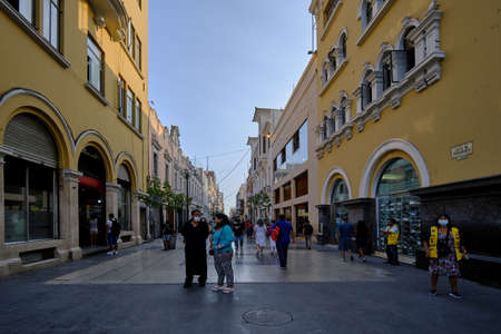 Lime. March 16, 2022 â€“ view of some of the streets on a normal day around the historic center...