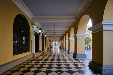 Lime. March 16, 2022 â view of some of the streets on a normal day around the historic center of the city of Lima, Peruのeditorial素材
