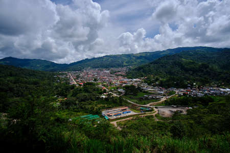 Beautiful view of the city of Villa Rica in Oxapampa, a jewel in the middle of the jungle.の写真素材