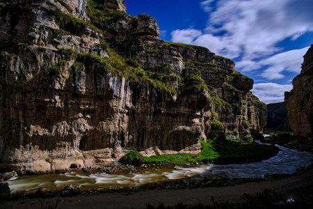 Beautiful tourist landscape in Shucto Canyon, an imposing and beautiful place full of nature from...