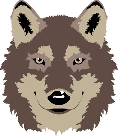 A clean vector wolf head design   Can also be an option for school mascots and sports logos 