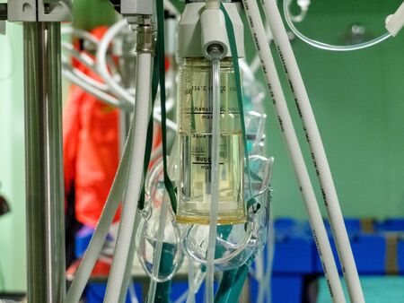 Bottles of serum prepared for useの写真素材