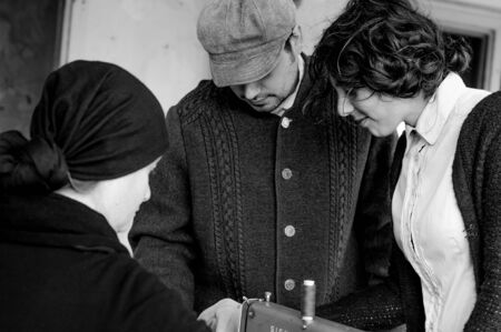 Couple with seamstress