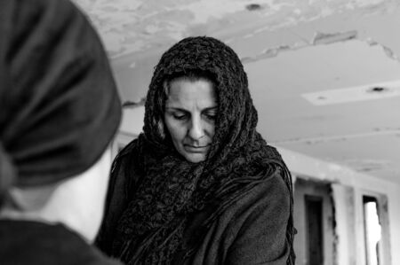 Women with headscarfの写真素材