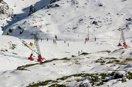 Snowy ski resort