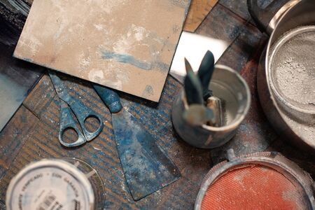 Plastic artist painter workshopの写真素材