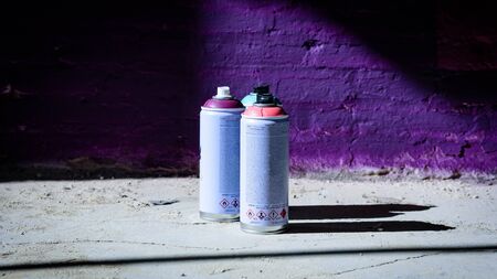 Spray paint cansの写真素材