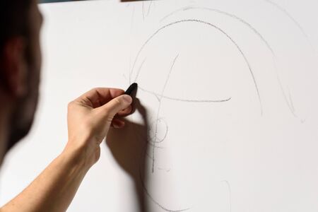 Canvas with artist illustration.の写真素材