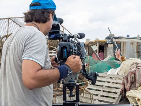 Camera operator with digital cinema camera