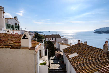 CadaquÃ©s city, Girona, Spainの写真素材