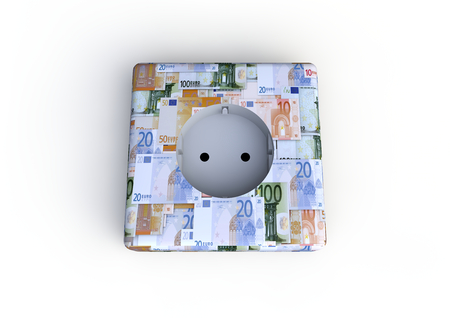 power socket with euro textureの写真素材