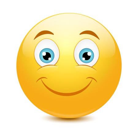 Emoticon with big toothy smile. Vectorのイラスト素材