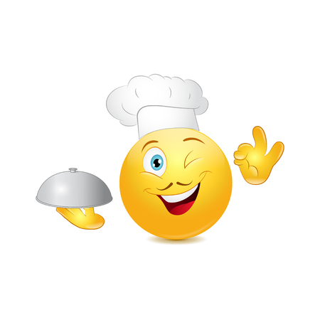Chef emoticon cook vector illustrationのイラスト素材