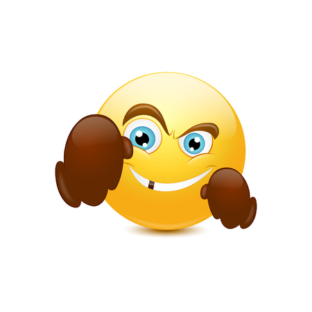 Smiley boxer on a white background. Vectorのイラスト素材