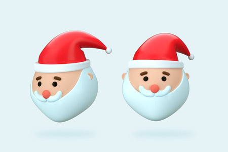 The Santa Claus character 3d rendering. 3d illustrationの写真素材