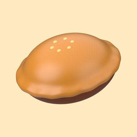 3d rendering of pie icon isolated on cleare background.の写真素材