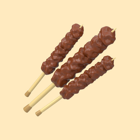 3d rendering of barbecue icon isolated on cleare background.の写真素材