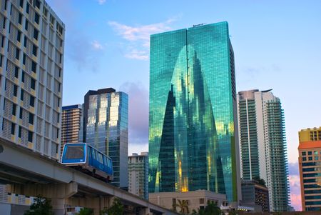 Downtown Miami Office Buildings and Public Transit