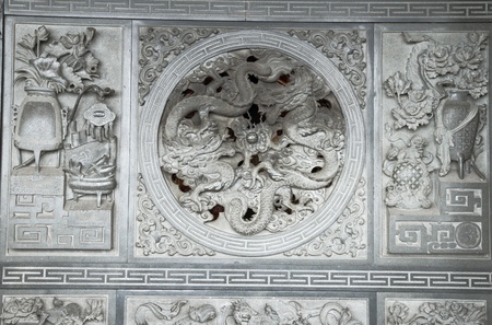 ancient chinese buddhist temple stone monumentの写真素材