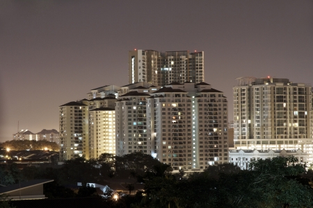 Night Scene Condominium Exteriorの写真素材