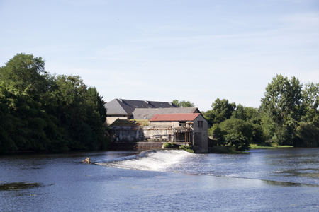 Confolens - France - A old mill by the riverの写真素材