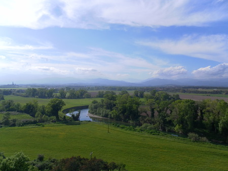 Corsican landscape with river inの写真素材